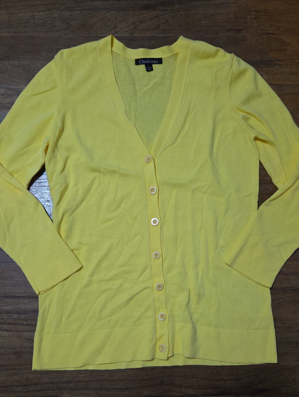 Chadwicks V-Neck Button-Front Cardigan